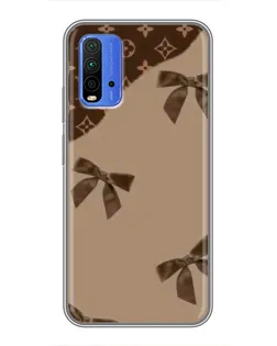 Чехол для Xiaomi Redmi 9T с картинкой «LV — кофейный атлас»