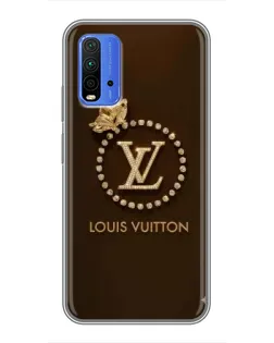 Чехол для Xiaomi Redmi 9T с картинкой «LV — золотая печать»