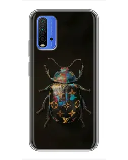 Чехол для Xiaomi Redmi 9T с картинкой «LV — мраморный принт»