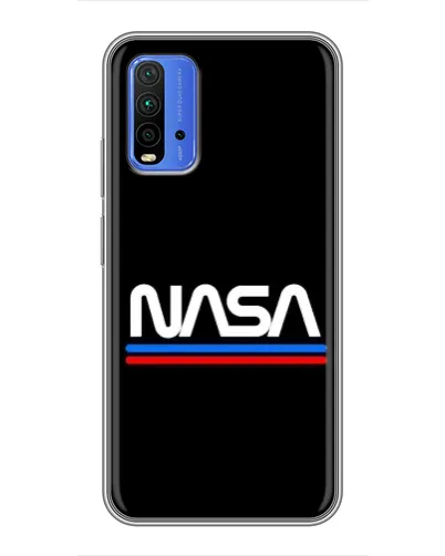 Чехол для Xiaomi Redmi 9T с картинкой «NASA — классика Red Blue»
