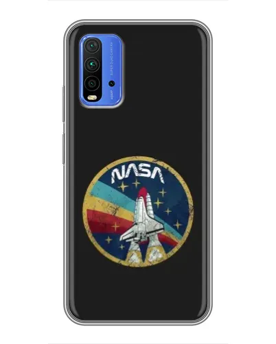 Чехол для Xiaomi Redmi 9T с картинкой «NASA — эмблема миссии»
