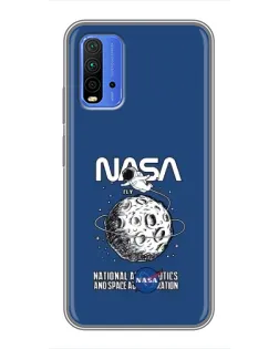 Чехол для Xiaomi Redmi 9T с картинкой «NASA — лунная миссия»