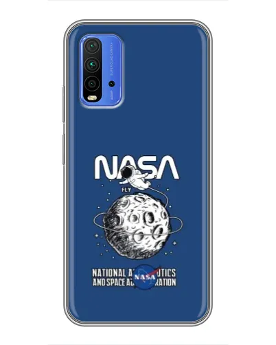 Чехол для Xiaomi Redmi 9T с картинкой «NASA — лунная миссия»