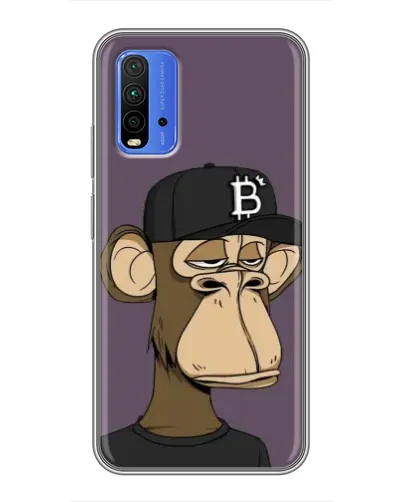 Чехол для Xiaomi Redmi 9T с картинкой «Bored Ape в кепке» Чехол для Xiaomi Redmi 9T с картинкой «Bored Ape в кепке»