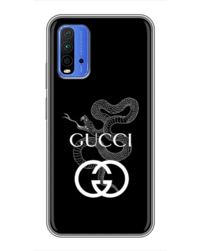 Чехол для Xiaomi Redmi 9T с картинкой «Gucci — серебряная змея» Чехол для Xiaomi Redmi 9T с картинкой «Gucci — серебряная змея»
