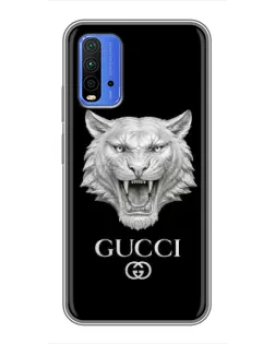 Чохол для Xiaomi Redmi 9T з картинкою «Gucci — срібний лев» Чохол для Xiaomi Redmi 9T з картинкою «Gucci — срібний лев»