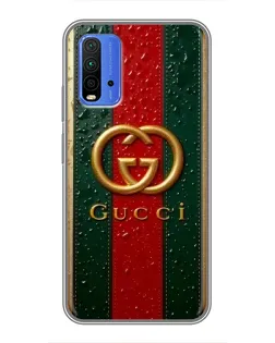 Чохол для Xiaomi Redmi 9T з картинкою «Gucci — фірмова смуга та золото» Чохол для Xiaomi Redmi 9T з картинкою «Gucci — фірмова смуга та золото»