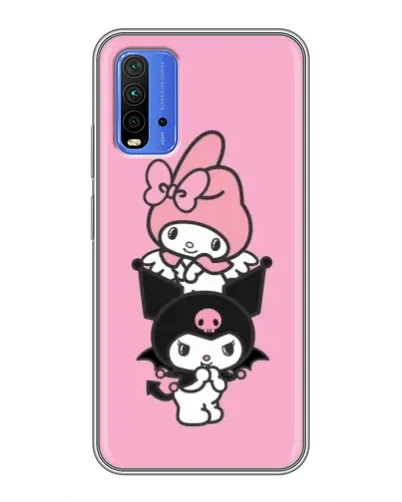 Чехол для Xiaomi Redmi 9T с картинкой «My Melody и Kuromi» Чехол для Xiaomi Redmi 9T с картинкой «My Melody и Kuromi»