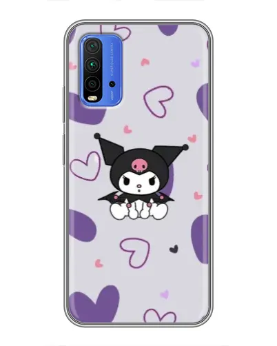 Чехол для Xiaomi Redmi 9T с картинкой «Kuromi и лавандовые сердца» Чехол для Xiaomi Redmi 9T с картинкой «Kuromi и лавандовые сердца»