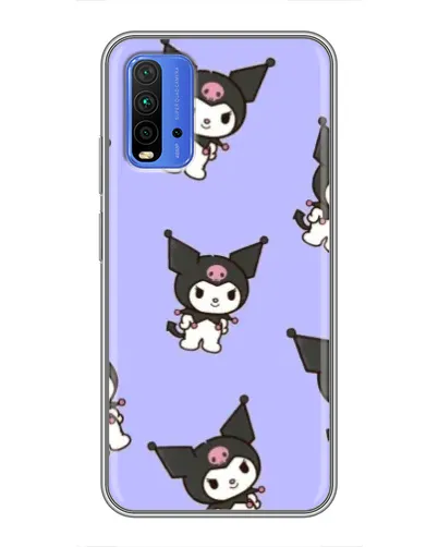 Чехол для Xiaomi Redmi 9T с картинкой «Паттерн с Kuromi» Чехол для Xiaomi Redmi 9T с картинкой «Паттерн с Kuromi»
