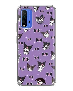 Чехол для Xiaomi Redmi 9T с картинкой «Kuromi — паттерн»