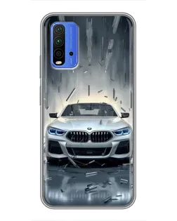 Чехол для Xiaomi Redmi 9T с картинкой «BMW в свете фар»