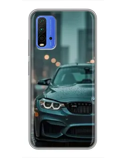 Чехол для Xiaomi Redmi 9T с картинкой «BMW в огнях города»