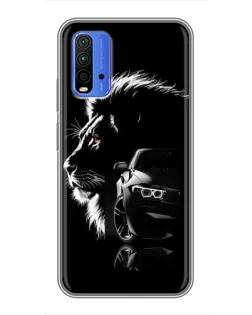 Чехол для Xiaomi Redmi 9T с картинкой «BMW и лев»