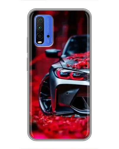 Чехол для Xiaomi Redmi 9T с картинкой «Спортивная BMW и цветы» Чехол для Xiaomi Redmi 9T с картинкой «Спортивная BMW и цветы»