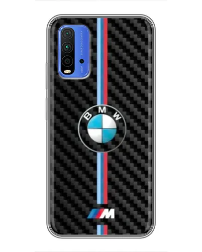 Чехол для Xiaomi Redmi 9T с картинкой «Эмблема BMW и карбон» Чехол для Xiaomi Redmi 9T с картинкой «Эмблема BMW и карбон»