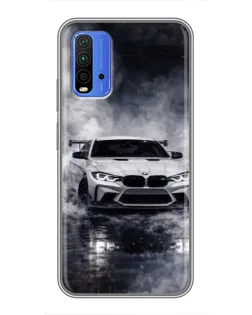 Чехол для Xiaomi Redmi 9T с картинкой «BMW сквозь туман»
