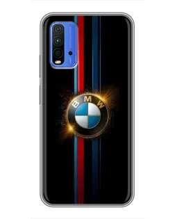 Чехол для Xiaomi Redmi 9T с картинкой «BMW M-Power неон»