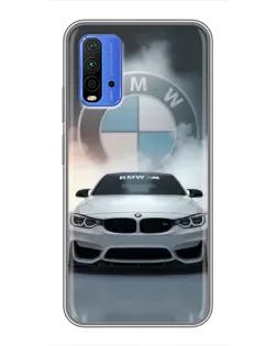 Чехол для Xiaomi Redmi 9T с картинкой «BMW в белом дыму» Чехол для Xiaomi Redmi 9T с картинкой «BMW в белом дыму»