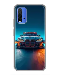 Чехол для Xiaomi Redmi 9T с картинкой «BMW — огни неона» Чехол для Xiaomi Redmi 9T с картинкой «BMW — огни неона»