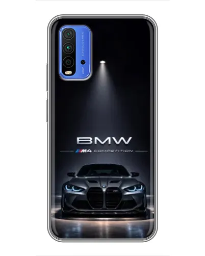 Чехол для Xiaomi Redmi 9T с картинкой «BMW сквозь ночной город» Чехол для Xiaomi Redmi 9T с картинкой «BMW сквозь ночной город»