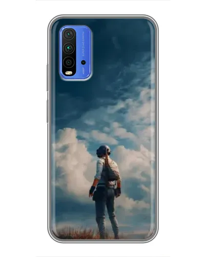 Чехол для Xiaomi Redmi 9T с картинкой «Герой PUBG на скале» Чехол для Xiaomi Redmi 9T с картинкой «Герой PUBG на скале»