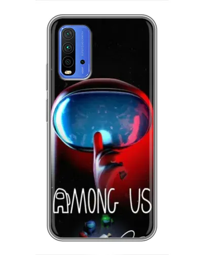 Чехол для Xiaomi Redmi 9T с картинкой «Красный импостер — макро»