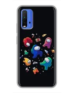 Чехол для Xiaomi Redmi 9T с картинкой «Among Us космос»