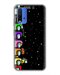Чехол для Xiaomi Redmi 9T с картинкой «Команда Among Us»