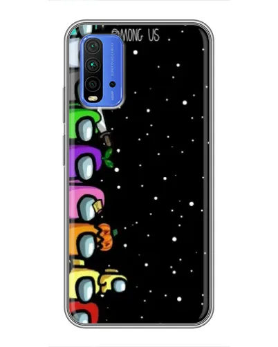 Чехол для Xiaomi Redmi 9T с картинкой «Команда Among Us»