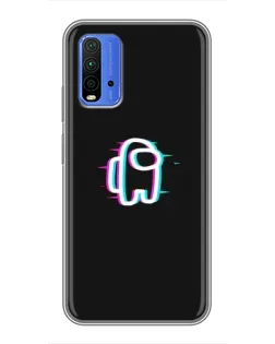 Чехол для Xiaomi Redmi 9T с картинкой «Among Us неон»