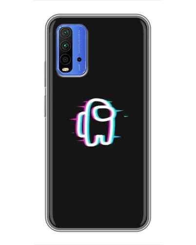 Чехол для Xiaomi Redmi 9T с картинкой «Among Us неон»