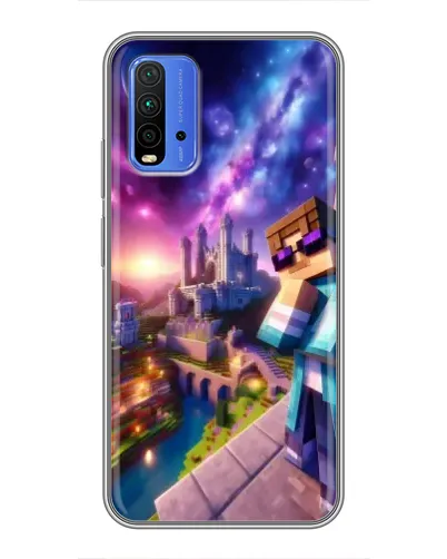 Чехол для Xiaomi Redmi 9T с картинкой «Стив и космос» Чехол для Xiaomi Redmi 9T с картинкой «Стив и космос»