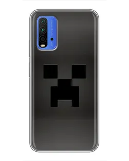 Чехол для Xiaomi Redmi 9T с картинкой «Черный крипер градиент»