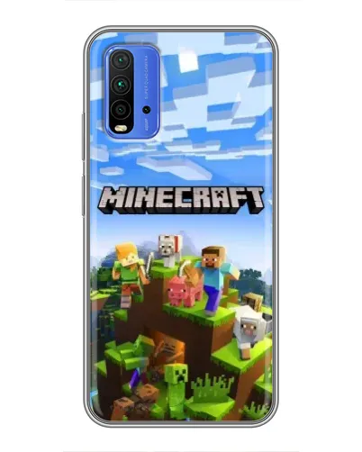 Чехол для Xiaomi Redmi 9T с картинкой «Minecraft классический мир» Чехол для Xiaomi Redmi 9T с картинкой «Minecraft классический мир»