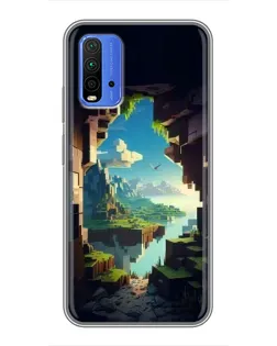 Чехол для Xiaomi Redmi 9T с картинкой «Вид из пещеры»