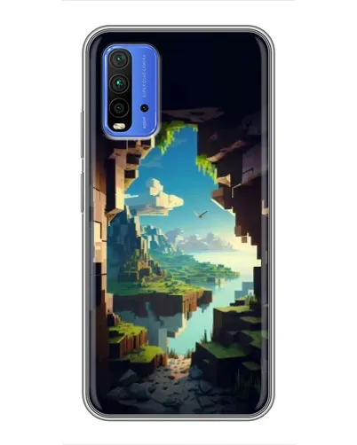 Чехол для Xiaomi Redmi 9T с картинкой «Вид из пещеры» Чехол для Xiaomi Redmi 9T с картинкой «Вид из пещеры»