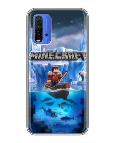 Чехол для Xiaomi Redmi 9T с картинкой «Minecraft ледяной мир» Чехол для Xiaomi Redmi 9T с картинкой «Minecraft ледяной мир»