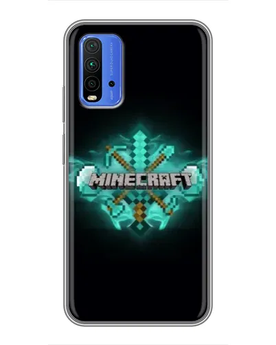 Чехол для Xiaomi Redmi 9T с картинкой «Minecraft Diamond лого» Чехол для Xiaomi Redmi 9T с картинкой «Minecraft Diamond лого»