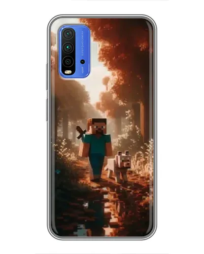 Чехол для Xiaomi Redmi 9T с картинкой «Стив в лесу» Чехол для Xiaomi Redmi 9T с картинкой «Стив в лесу»