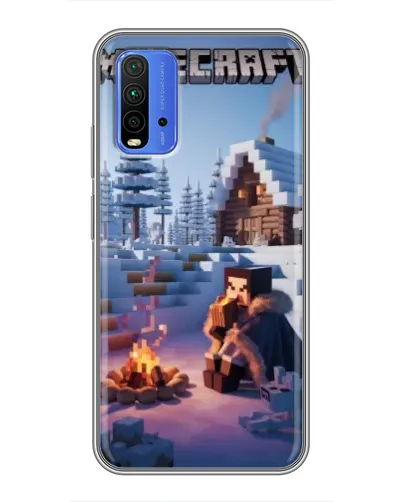 Чехол для Xiaomi Redmi 9T с картинкой «Зимний Minecraft» Чехол для Xiaomi Redmi 9T с картинкой «Зимний Minecraft»