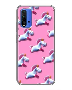 Чехол для Xiaomi Redmi 9T с картинкой «Единороги на розовом» Чехол для Xiaomi Redmi 9T с картинкой «Единороги на розовом»