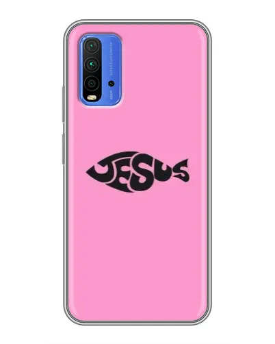 Чехол для Xiaomi Redmi 9T с картинкой «Розовый символ Jesus» Чехол для Xiaomi Redmi 9T с картинкой «Розовый символ Jesus»