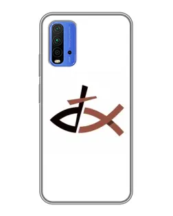 Чехол для Xiaomi Redmi 9T с картинкой «Рыба и крест»
