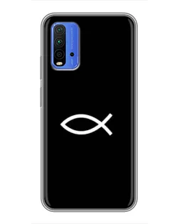 Чехол для Xiaomi Redmi 9T с картинкой «Символ рыбы Jesus» Чехол для Xiaomi Redmi 9T с картинкой «Символ рыбы Jesus»