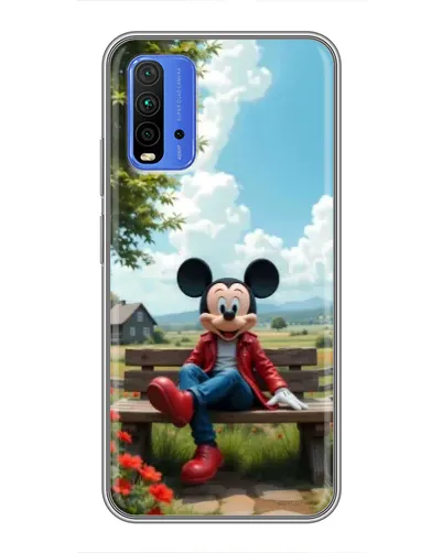 Чехол для Xiaomi Redmi 9T с картинкой «Микки на скамейке» Чехол для Xiaomi Redmi 9T с картинкой «Микки на скамейке»