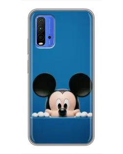 Чехол для Xiaomi Redmi 9T с картинкой «Микки выглядывает»