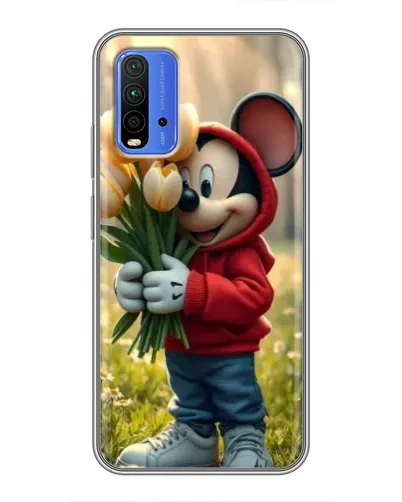 Чехол для Xiaomi Redmi 9T с картинкой «Микки с тюльпанами» Чехол для Xiaomi Redmi 9T с картинкой «Микки с тюльпанами»