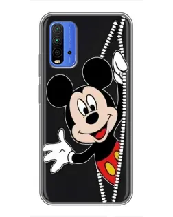 Чехол для Xiaomi Redmi 9T с картинкой «Микки раздвигает стены»