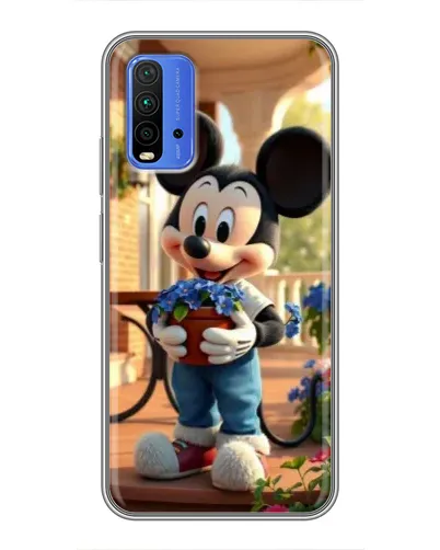 Чехол для Xiaomi Redmi 9T с картинкой «Микки садовод» Чехол для Xiaomi Redmi 9T с картинкой «Микки садовод»